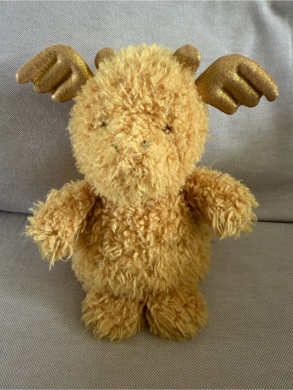 Jellycat Gold Antler Tan Plush Moose
